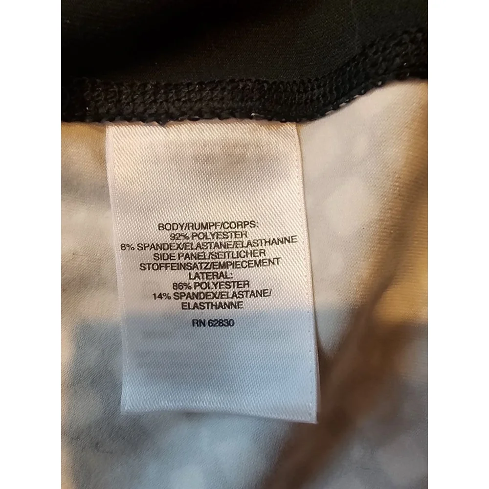 Women's Lands' End Sport Long Sleeve Tee 14 Black & White NWOT - Picture 4 of 6